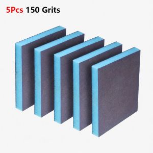 MYTHIS 5Pcs Double-Sided Sanding Sponge Blocks Soft Foam 60-320 Grits Sanding Sponge Pads  Reusable Abrasive Sanding Tool For Wood Metal Glass Furniture Drywall