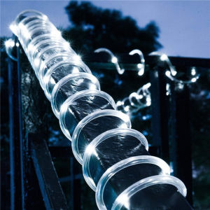 Solar-Powered Outdoor Waterproof Neon String Lights LED Fairy Lights Outdoor Garden Wedding Decoration Christmas Lamp