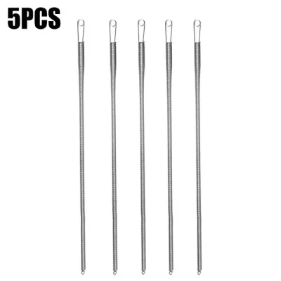 🔥New Upgrade🔥 5Pcs Flexible Spring Multi Purpose Threading Tool Portable Iron Elastic Lace Ribbon Home Drawstring Thread Waist Rope Accessory