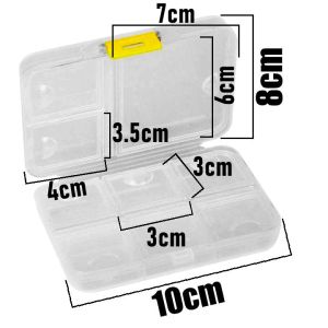 9 Grids Medicine Box Pill Dispenser Pillbox Drug Storage Box Portable Tablet Organizer Med Pill First Aid Kit Container Double-layers