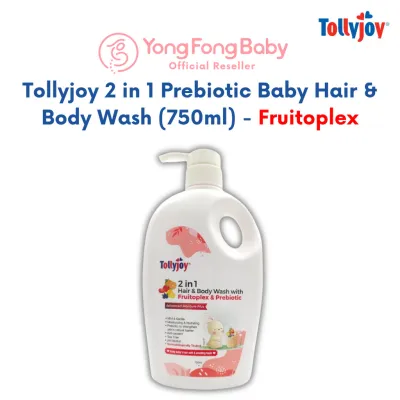 TOLLYJOY 2 in 1 Baby Hair & Body Wash Fruitoplex / Oat Milk Prebiotic (750ml)