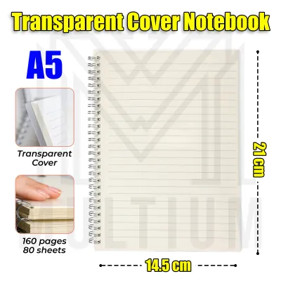 A5 Notebook Transparent Cover | Writing Notebook | Handwriting Notebook |Notebook Diary | Notebook for school | Notebook A5| Hand writing book | Writing Exercise book