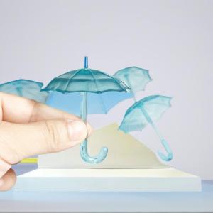 YAFEN 1Pcs Dollhouse Furniture Accessories Transparent Plastic Mini Umbrella Home Decoration Childrens Play Toys