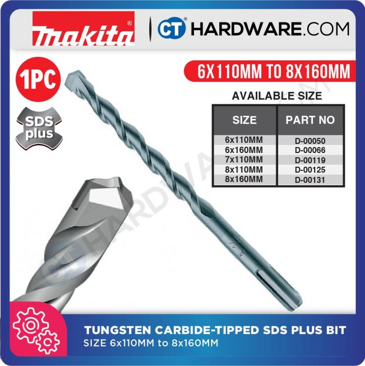 Makita Tungsten Carbide Tipped Sds Plus Bit [ Drill Bit Size 6x110mm To