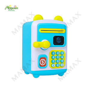 【SG Ready Stock】Kids Stimulated Face Recognition Smart Piggy Bank ATM With Password&Auto Cash Deposit★Lights➕Music✅Money Box✅Christmas/Birthday Gift/Presents✅