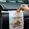 SNJVB1870 30Pcs Capybara Disposable Garbage Bags Cartoon Self Adhesive Desktop Trash Can  Thickened Car Dashboard Trash Bag. 