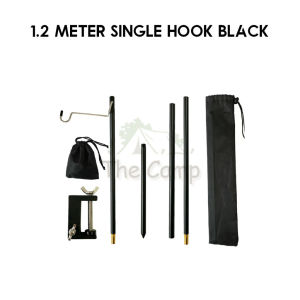Camping Lamp Pole 1.2m / 1.5m Single / Double Light Hanger Rod Adjustable Lantern Stand Outdoor Spider Tray Top