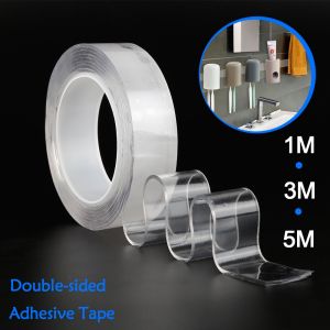 HCCM 5M Clear Multifunction Nano Double-Sided Adhesive Tape - Traceless Sticky Strips for Balloon Wood Glue