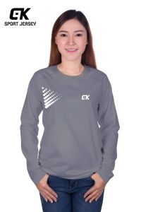 Kaos Olahraga Wanita GK Jersey Lengan Panjang Warna Cerah Dryfit untuk Running dan Gym