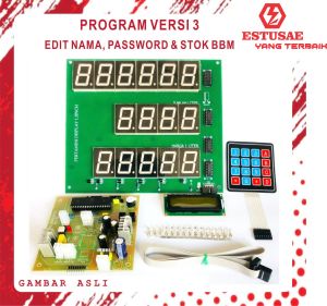 ESTUSAE- PAKET CPU AC MINIMALIS POM MINI DIGITAL  PERTAMINI + DISPLAY 7SEGMEN MERAH + KEYPAD MEMBRAN + LCD 1602