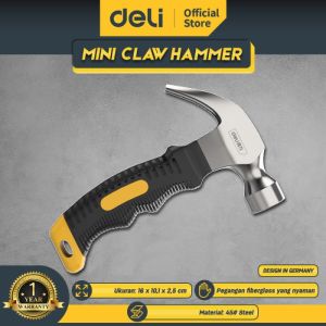 Deli Mini Claw Hammer / Palu Kambing Mini 8 oz Steel Perkakas DL441008
