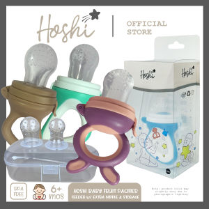 Hoshi Baby Giggly Fruit Pacifier Feeder w/ Extra Nipple and Storage Case BPA Free for Infant 6Mos+