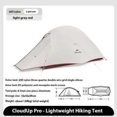 Naturehike Cloud up 1/2 pro tents Pro 20D Nylon Waterproof Ultralight Camping Tent