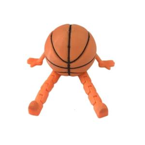 Funny Articulated Basketball Sitting Man Figurine 3D Printed Desk Decorative For Basketball Fans Office Table Accessory