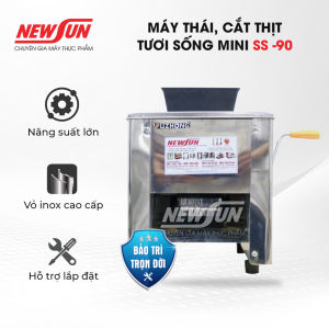 Máy Thái Thịt Tươi Sống Mini SS-90 NEWSUN- Thái Mỏng Năng Suất Cao Tiết Kiệm - Hàng Chính Hãng