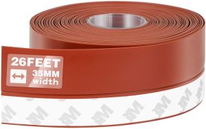 Silicone Seal StripWeather Stripping for Door or WindowWeatherproof Soundproof Self Adhesive Door Strip BottomDoor Draft Stopper Silicone Strip Tape for Doors Windows and Shower Glass Gap (35mmX5m)