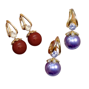 ⚡Mothers Day Gift of Choice⚡ Natural Deep Sea Pearl Earrings Light Luxury Simple Design Niche Earrings Earrings High-End Ins Style Atmosphere Everyday珍珠吊坠耳环