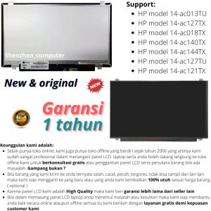 LCD LAPTOP HP 14-AC013TU AC127TX AC018TX AC140TX AC144TX AC127TU AC121TX NOTEBOOK PANEL SCREEN