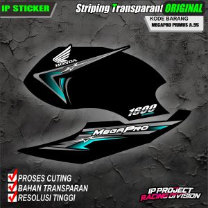 (COD)STRIPING ORIGINAL MOTOR HONDA MEGAPRO PRIMUS 2000 - 2009 DESAIN RACING HOLOGRAM DAN TRANSPARAN