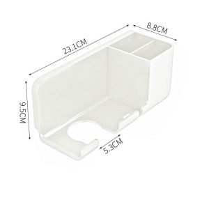 ที่วางไดร์เป่าผม ติดผนัง มีช่องใส่ของ กล่องใส่ไดร์เป่าผม