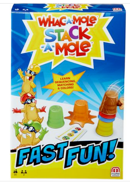 Mattel Games Whac A Mole Stack a Mole Game Learn Matching & Colours ...