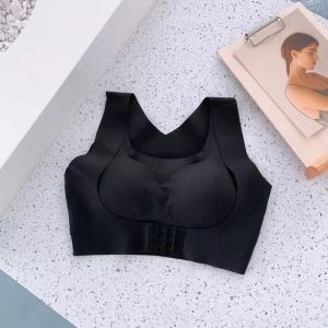 OK Bra M-XXL Plus Size Bra Women Ice Silk Correction Hunchback Gathered No Steel Ring Front Buckle Underwear