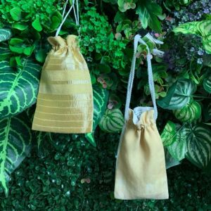 【Handmade tie dye】ecoWarna Pineapple Silk Handmade Cosmetic Pouch | Portable and Washable | Coin Purses Pouches