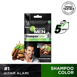 GARNIER Men Shampoo Hair Color - 1 Sachet | Pewarna Rambut Pria