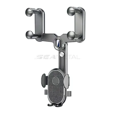 SEAMETAL ที่วางโทรศัพท์ในรถยนต์ ที่จับมือถือในรถยนต์ การสนับสนุนการนำทางกระจกด้านหลังรถยนต์