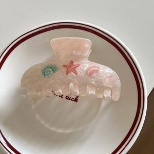 XINSHENGSHI ลูกเชอร์รี่ ที่หนีบผมรูปดาวทะเล มหาสมุทร อะซิเตท คลิปผมกรดอะซิติก หวาน คลิปฉลาม คลิปจับดาวทะเล สาวๆ