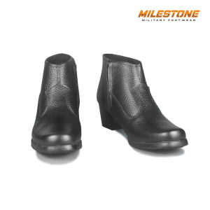 MILESTONE Sepatu Wanita Sepatu Formal Wanita Sepatu Boots PDH Wanita Sus Hitam Bahan Kulit Sapi Asli Cocok Untuk Wanita Kantoran Untuk Dinas Meeting Pesta Hangout Dll