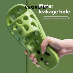 Aqrau 【50%OFF🔥🔥🔥】EVA💦สะดวกสบายลื่นรองเท้าแตะอาบน้ำ ที่มีรูระบายน้ำแห้งเร็ว