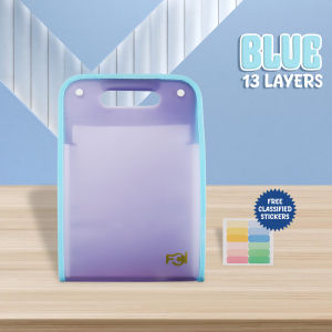 FCI A4 Document File Bag with Stickers – Waterproof File Organizer Pouch | Easy-Label Paper Storage Folder for Documents Records & Office School Supplies