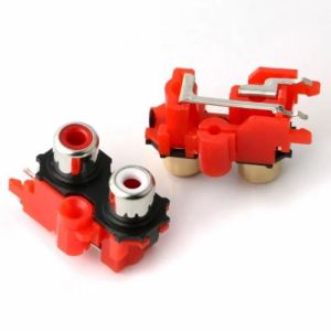 Socket RCA 2 Pin Bell Soket Tancap PCB way 1x2 Socket