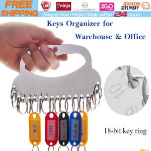 【Local Warehouse】Multi Ring 18/28-Bit Thickening Stainless Steel Key Disk Management Key Plate Warehouse Key Chain Hanging Key Hotel Landlord Key Ring Keys Collector