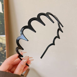 Women Zig-Zag Shark Long Tooth Hair Hoop Headband Hair Comb Non-Slip Wave Comb Headband Headwear DIY Styling Accessories