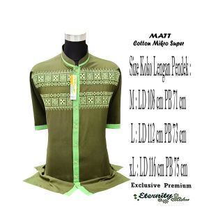 Baju Koko Pria Bordir Kombinasi Koko Eternity Lengan Pendek Koko Baju Terbaru COD