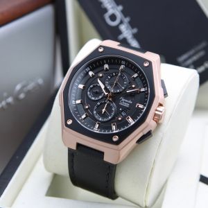 (BISA COD) Jam Tangan Pria Alexandre Christie AC 6599 AC6599 Original Garansi Resmi 1 Tahun - Tali Kulit