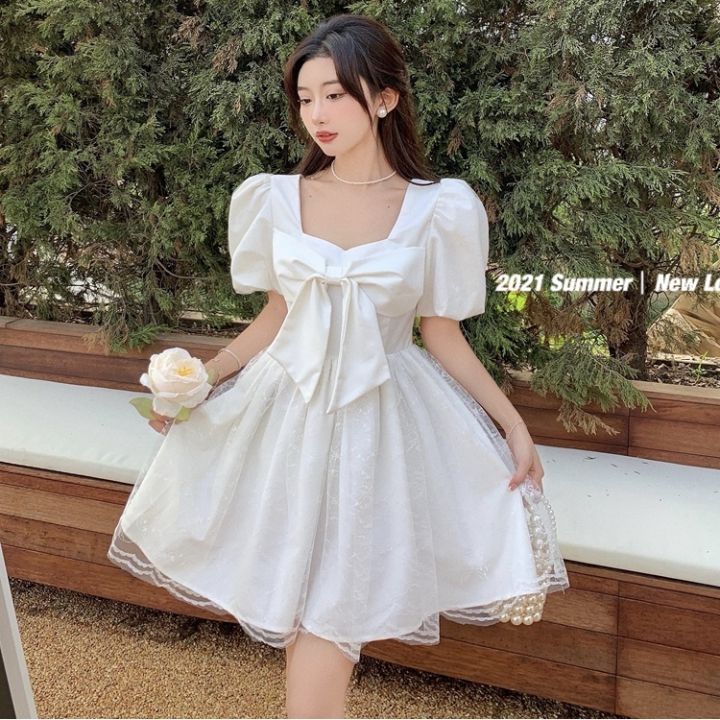 TOP✵✷ casual dress summer dresses for women black midi dress korean style  dress lace dress white trendy dress formal dress elegant graduation season  dress