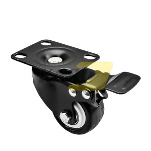 1.5-3Inch Mute Double Caster Wheel Swivel With Brake Trolley Wheels Heavy Duty Office Chair Wheels
