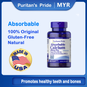 Puritan Pride Absorbable Calcium 600 mg with Vitamin D3 1000 IU 60 Softgels  Bone • Muscle • Immune Support Exp: 10/27