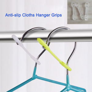 Homigoo 30pcs Clear Non-Slip Rubber Clothes Hanger Grips Straps for Clothesline Hook Rings