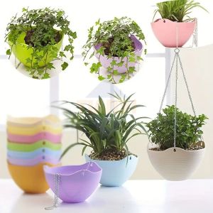 2PCS Flower Pot Gardening Plastic Flower Pot Hanging Flowerpot Stable Indoor and Outdoor Decorative