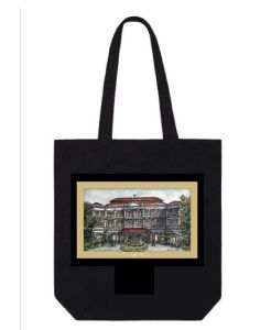Uniquely Singapore Canvas Tote Bag - Raffles Hotel by local artist Joanna Wong.