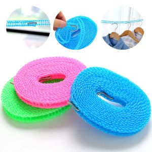 5 Meters Clothes Line High Quality Non-slip Clothes Line Dryer Outdoor Lanyard Drying Rack With Clothes Hook [ GM GO SHOP ]