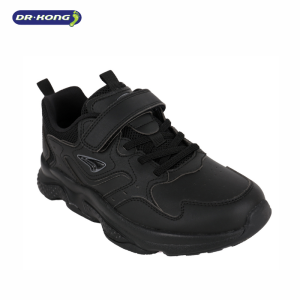 Dr Kong School Shoes Black with Arch Support Insoles - All-Day Comfort (DK-2C10A3002FX)