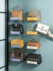 SG Ready Stock Bag Storage Rack Bedroom Wall Mounted Storage Rack Ins Style Hanging Bag Shelf Simple and Elegant Space saving and Effective