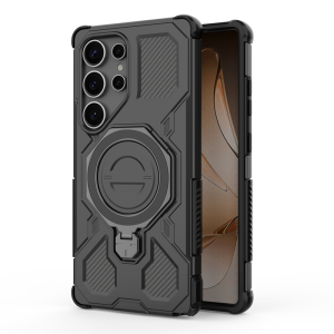 LENUO for Samsung Galaxy S24 S25 Ultra Plus Edge Case Shockproof MagSafe Back Cover Bumper with Ring Stand