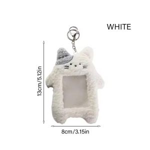New Korean 3inch Fluffy Photocard Holder Plush Photo Card Kpop Picture Frame Animal Styles Cute Student Card Holder