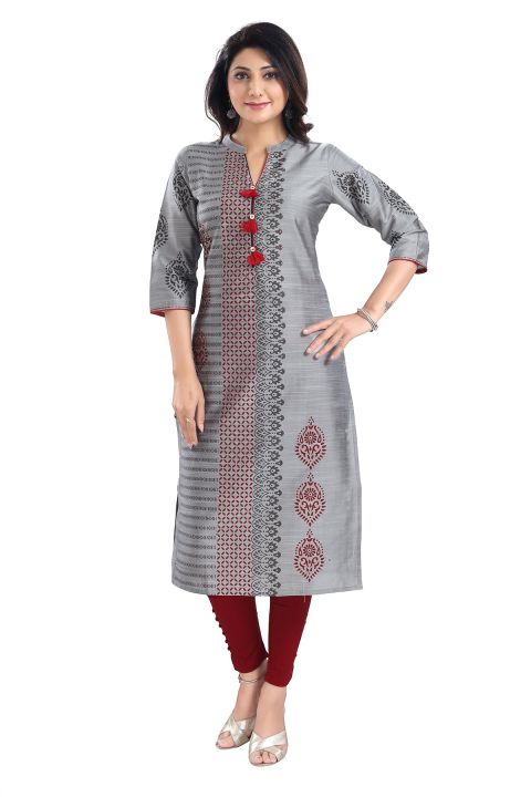 LIBAAS 009 DESIGNER KHADI COTTON NEW READYMADE BEAUTIFUL STYLISH TRENDY  FASHIONABLE LATEST FANCY CLASSY UNIQUE FOIL PRINTED SOFT FABRIC KURTI WITH  PANT BEST BRANDED COLLECTION SUPPLIER IN INDIA NEWZEALAND SINGAPORE - Reewaz